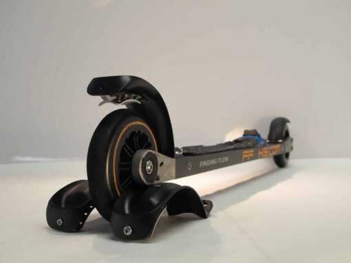 Bremsesystem montert på skøyterulleski fra FF Rollerskis