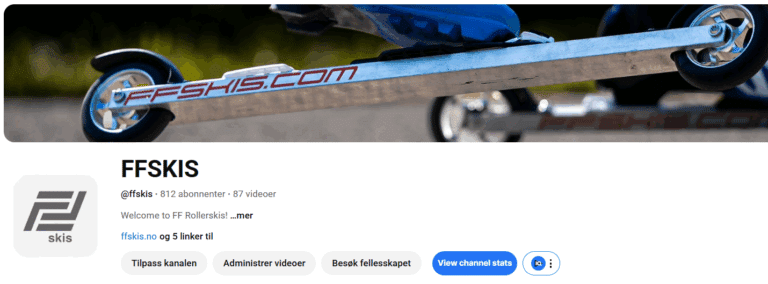 FF Skis YouTube-kanal for rulleski