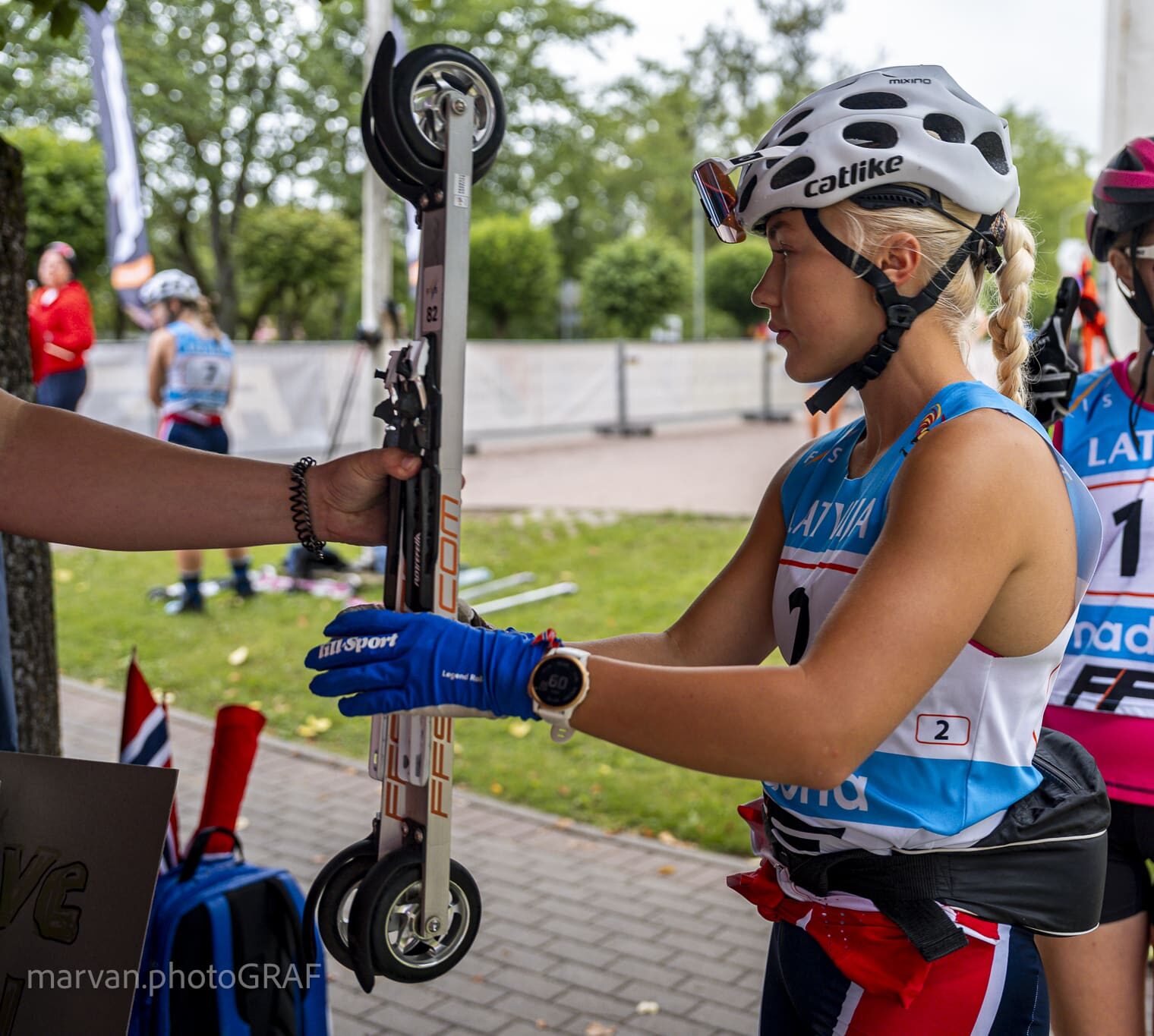 Iselin Bjervig with FF V-Pro Classic rollerskis.